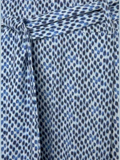 Pantalon large en jersey avec ceinture à nouer imprimée