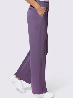Pantalon large en jersey doux avec poches pratiques