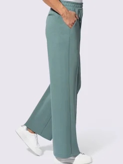 Pantalon large en jersey doux avec poches pratiques