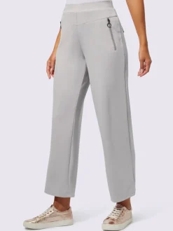 Pantalon large en modal avec poches zippées et taille élastique