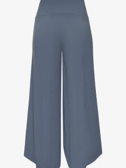 Pantalon large jupe-culotte doux avec ourlet arrondi