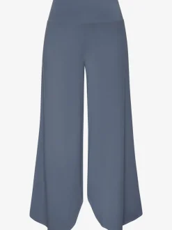 Pantalon large jupe-culotte doux avec ourlet arrondi