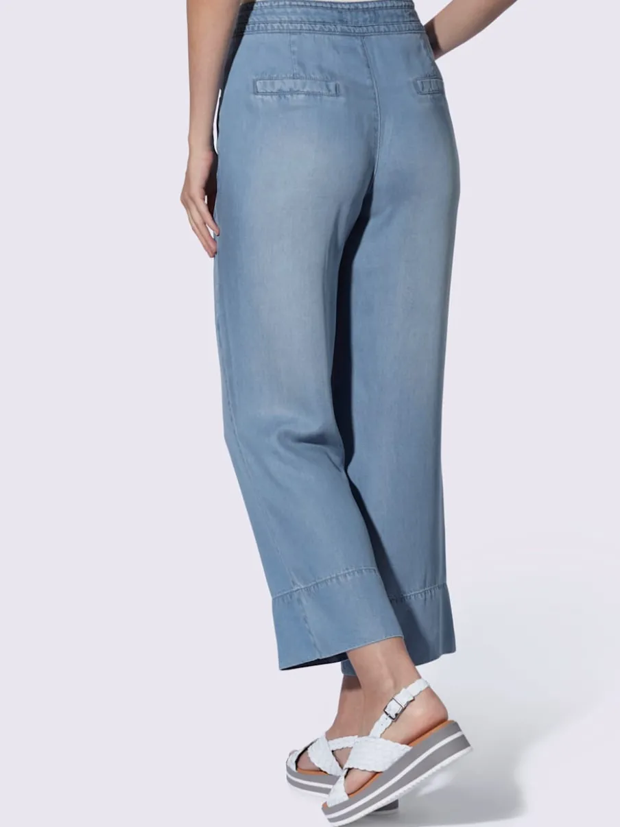 Pantalon large à lien à nouer et poches raglan