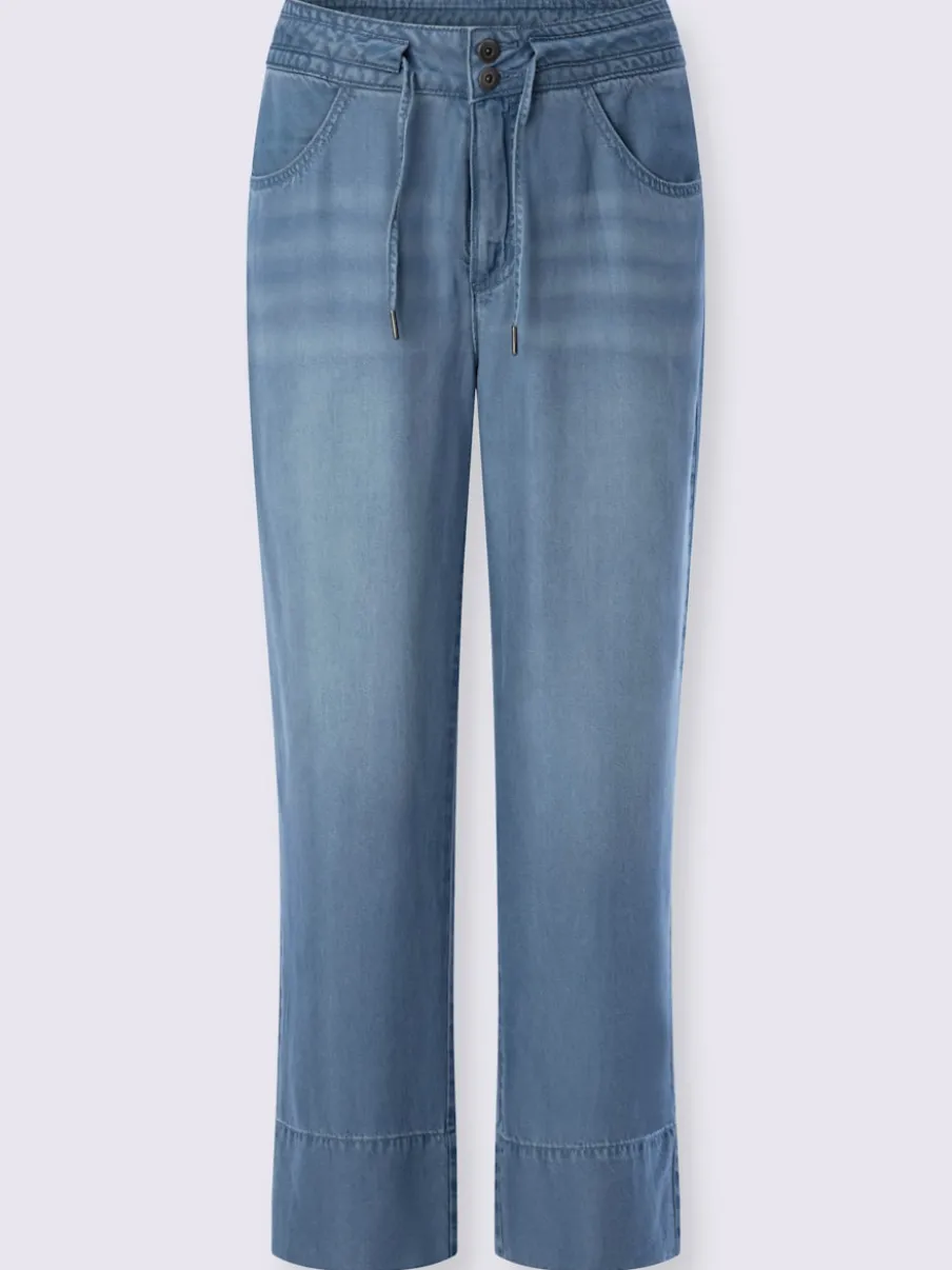 Pantalon large à lien à nouer et poches raglan