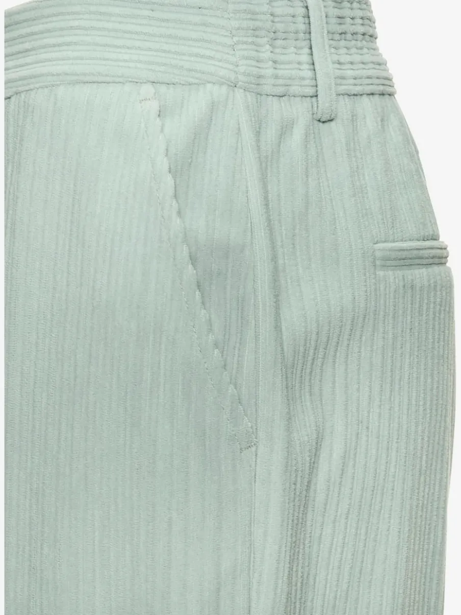 Pantalon large à rayures avec fermeture invisible devant
