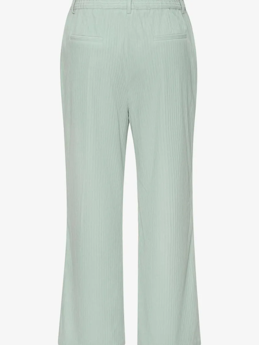 Pantalon large à rayures avec fermeture invisible devant