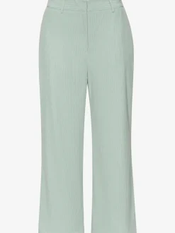 Pantalon large à rayures avec fermeture invisible devant