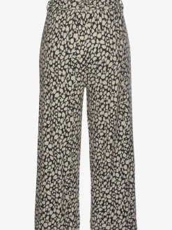 Pantalon léger à la coupe large avec imprimé floral à la longueur 7/8