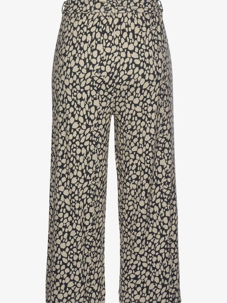 Pantalon léger à la coupe large avec imprimé floral à la longueur 7/8