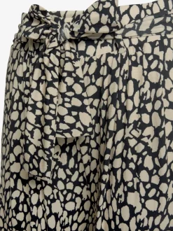 Pantalon léger à la coupe large avec imprimé floral à la longueur 7/8