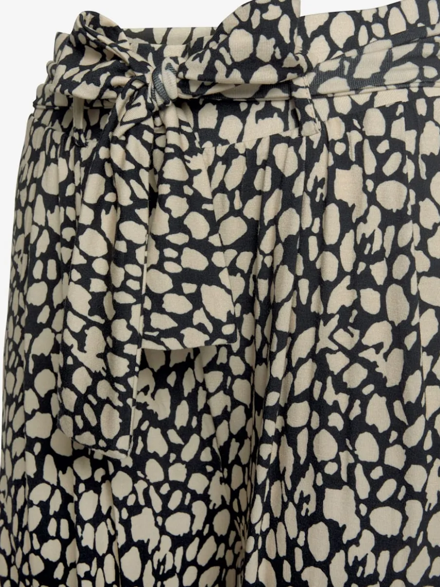Pantalon léger à la coupe large avec imprimé floral à la longueur 7/8