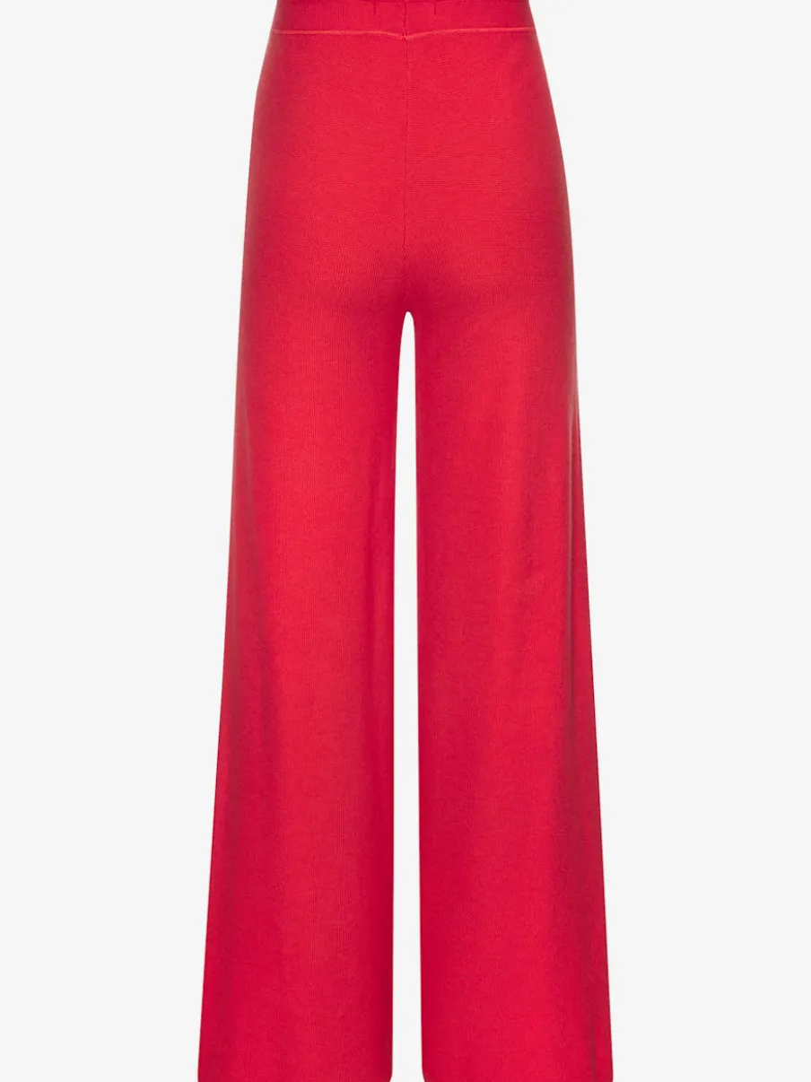 Pantalon lounge avec ceinture élastique et jambes larges