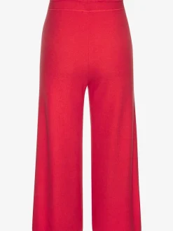 Pantalon lounge en tricot doux avec ceinture élastique et large coupe