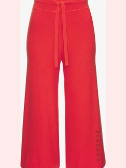 Pantalon lounge en tricot doux avec ceinture élastique et large coupe