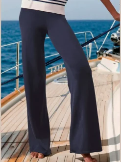Pantalon lounge pantalon en tricot avec jambes larges