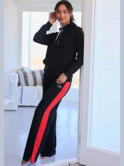 Pantalon lounge sportif avec rayures et poches latérales