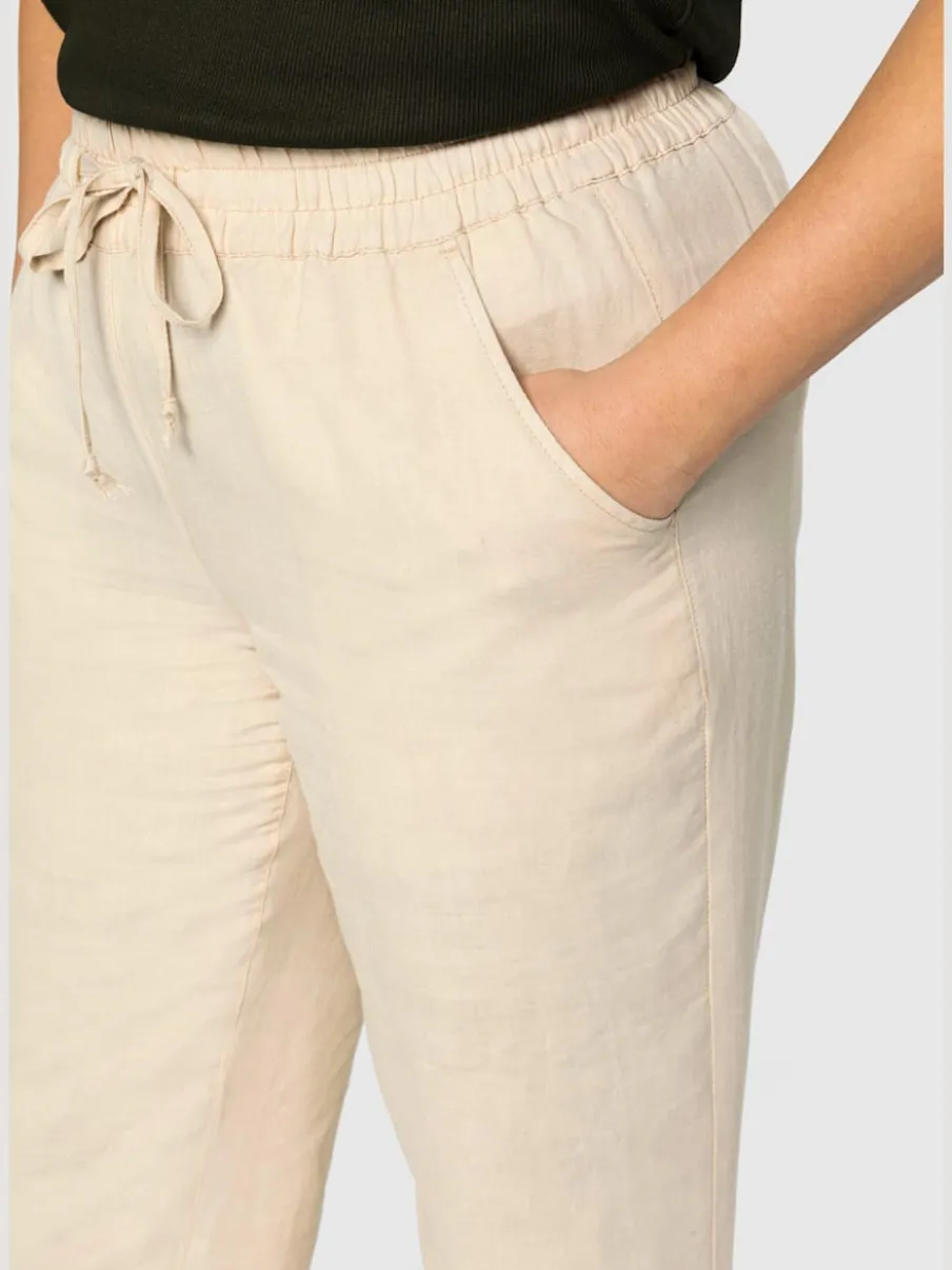 Pantalon mélange lin et viscose