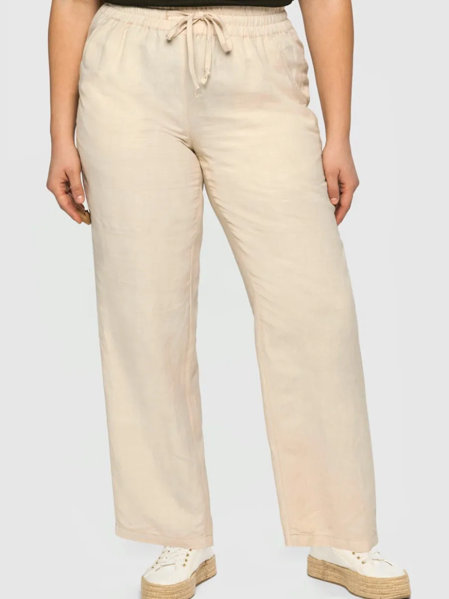 Pantalon mélange lin et viscose