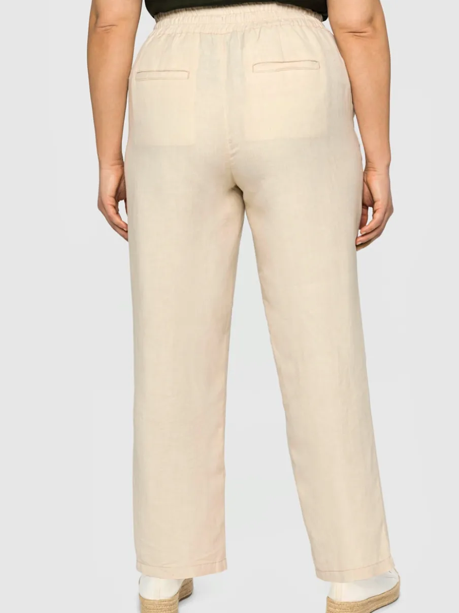 Pantalon mélange lin et viscose