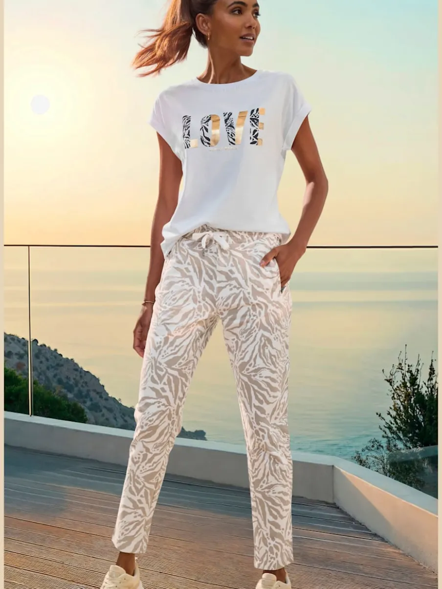 Pantalon molletonné avec large ceinture et poches pratiques