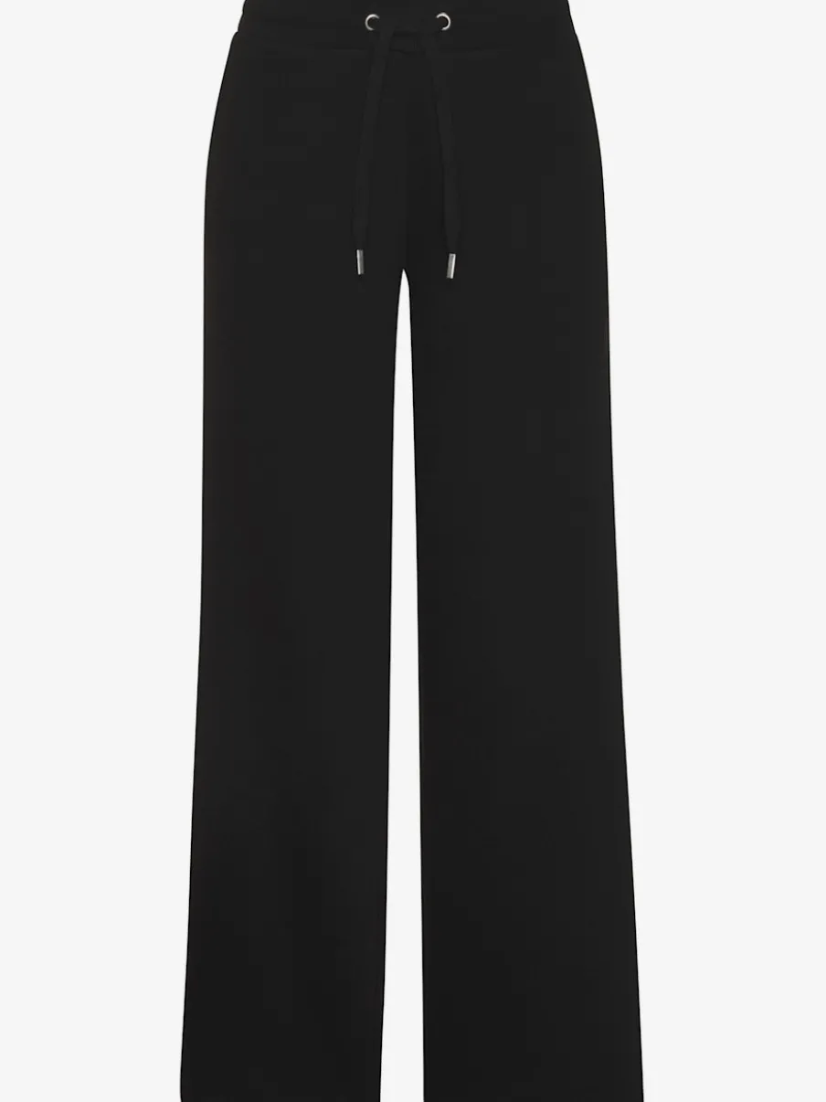Pantalon molletonné à jambes larges avec poches latérales et coulisse