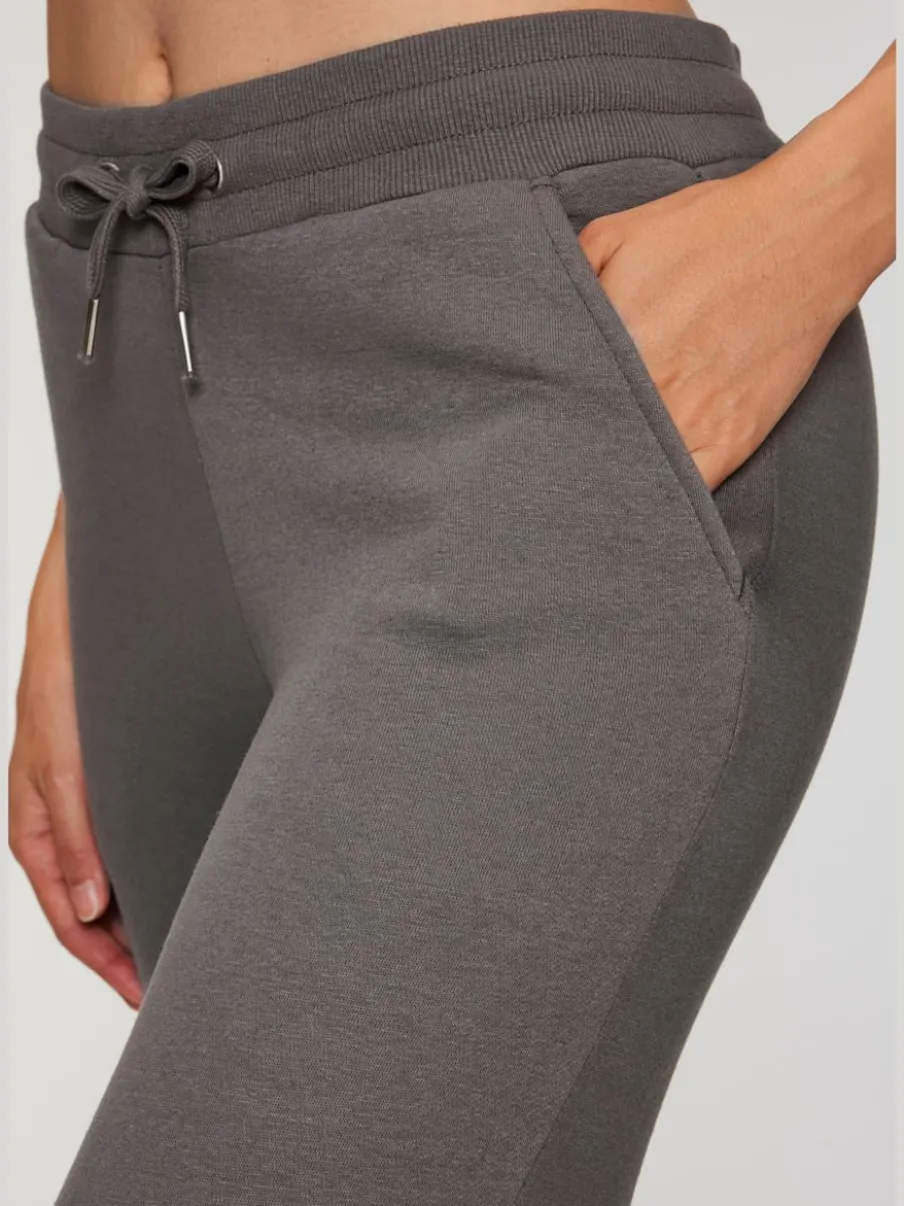 Pantalon molletonné à jambes larges avec poches latérales et coulisse