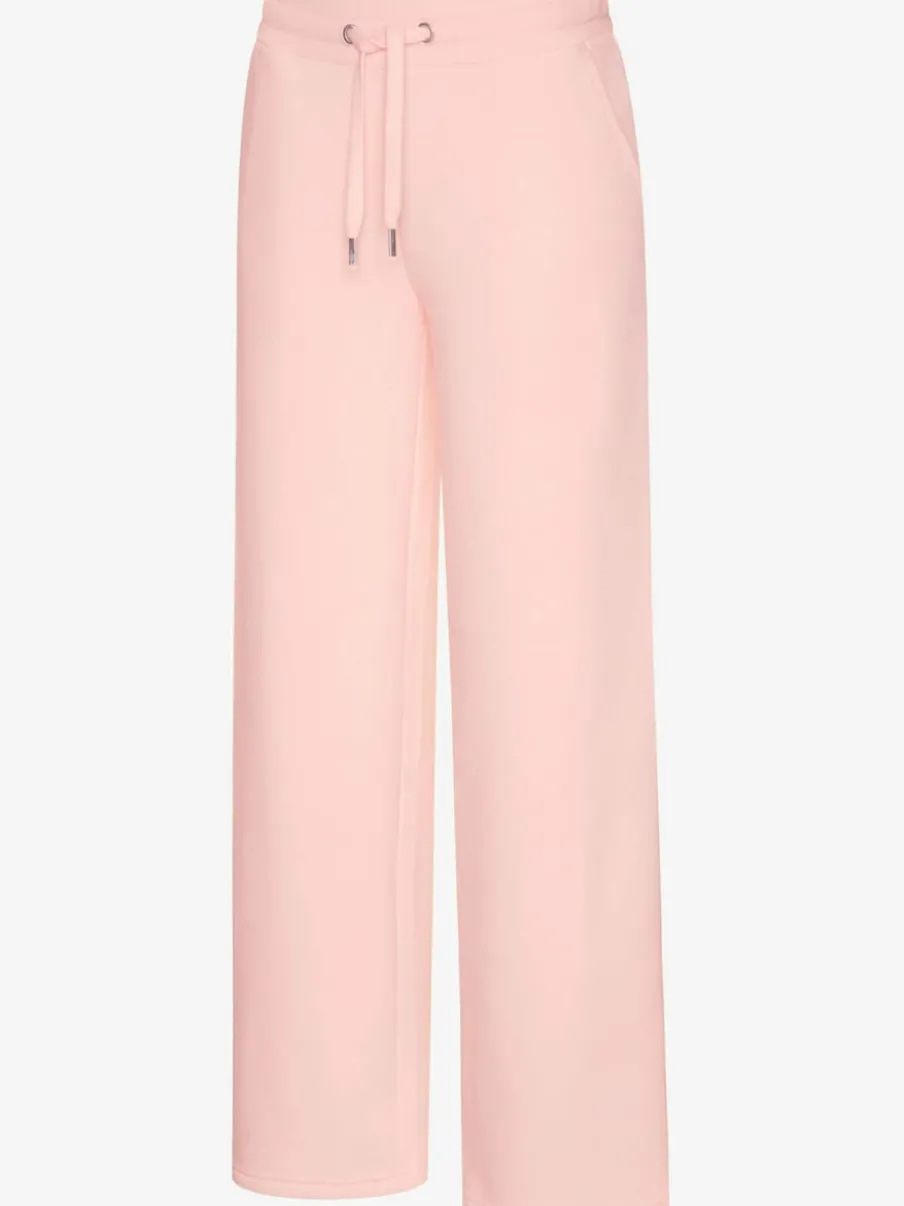 Pantalon molletonné à jambes larges avec poches latérales et coulisse