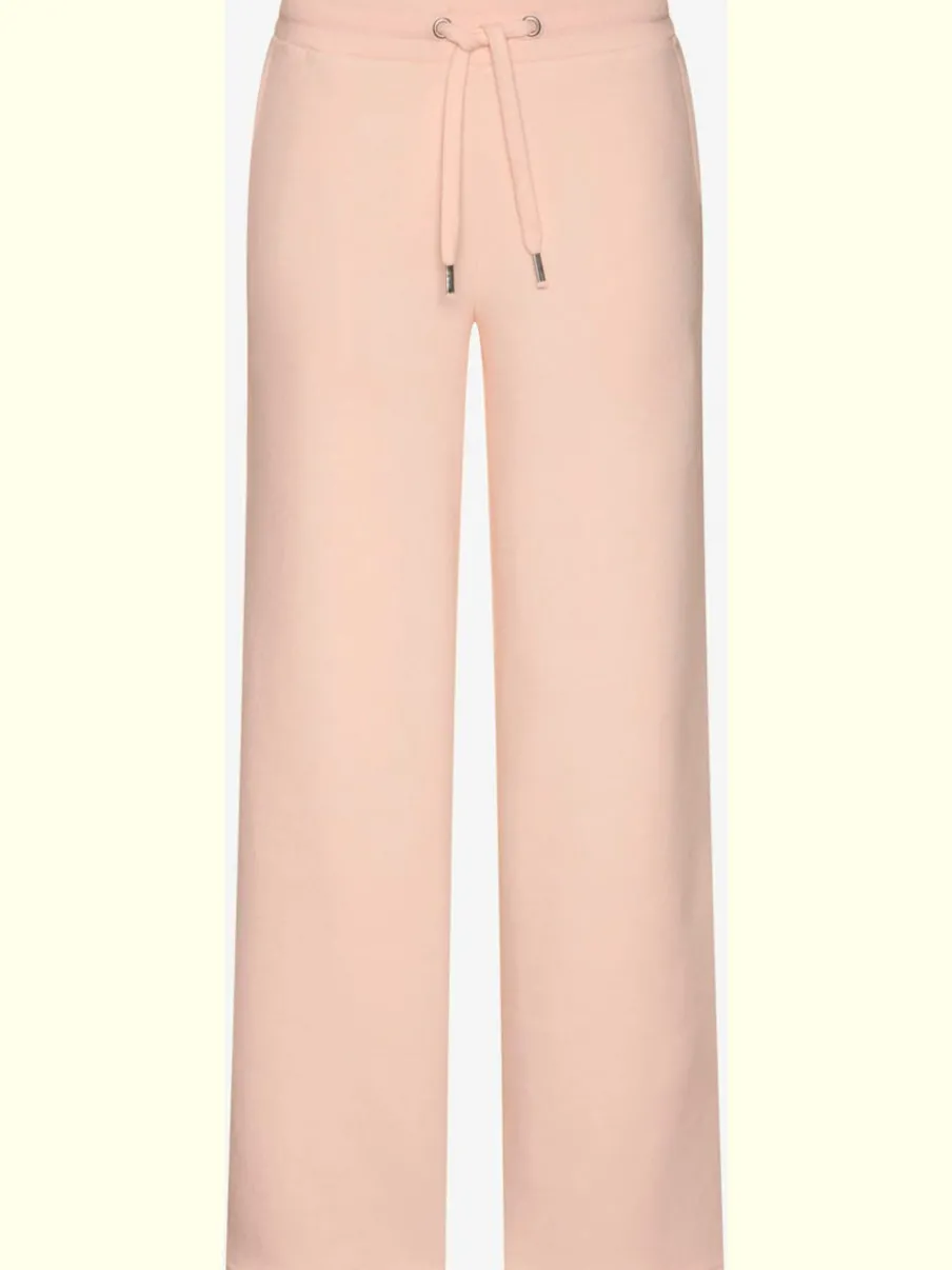 Pantalon molletonné à jambes larges avec poches latérales et coulisse