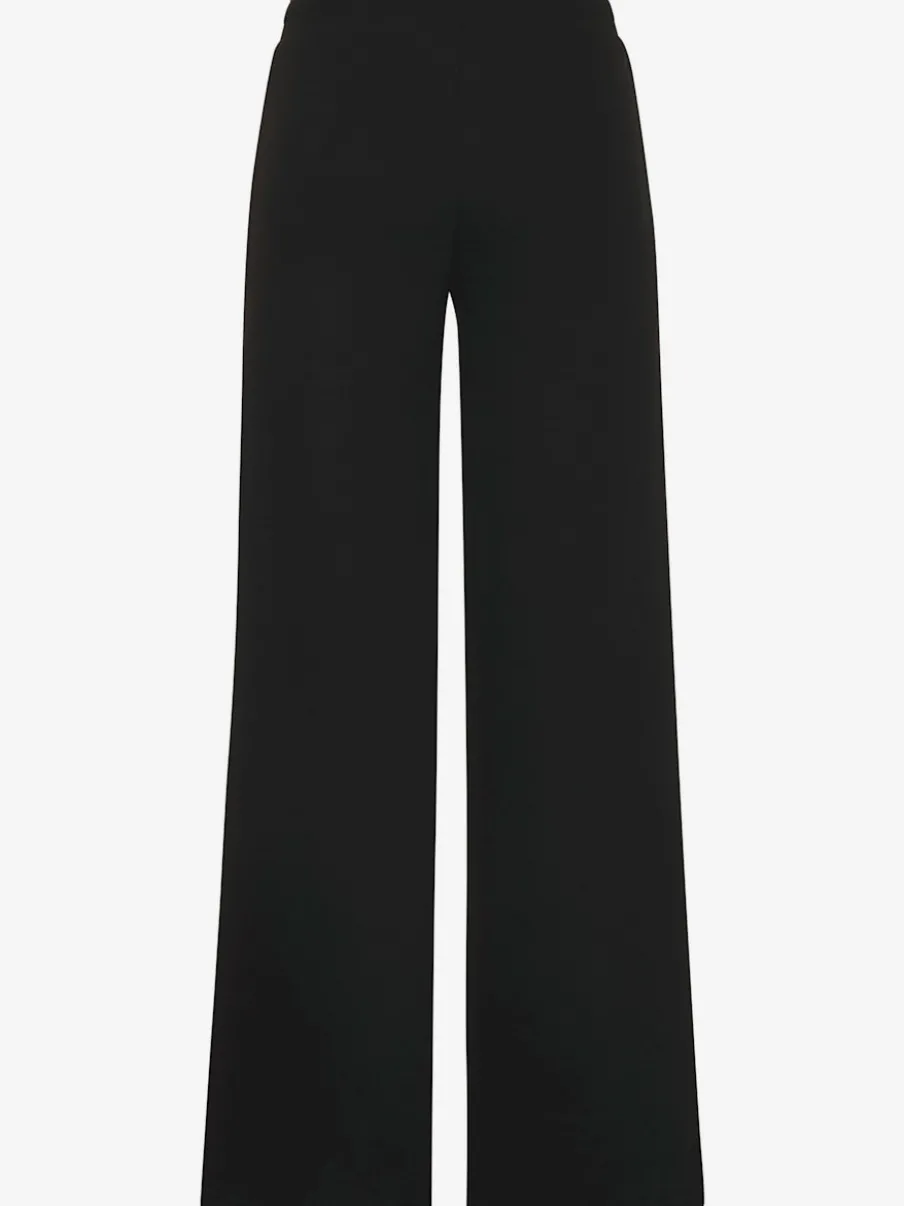Pantalon molletonné à jambes larges avec poches latérales et coulisse