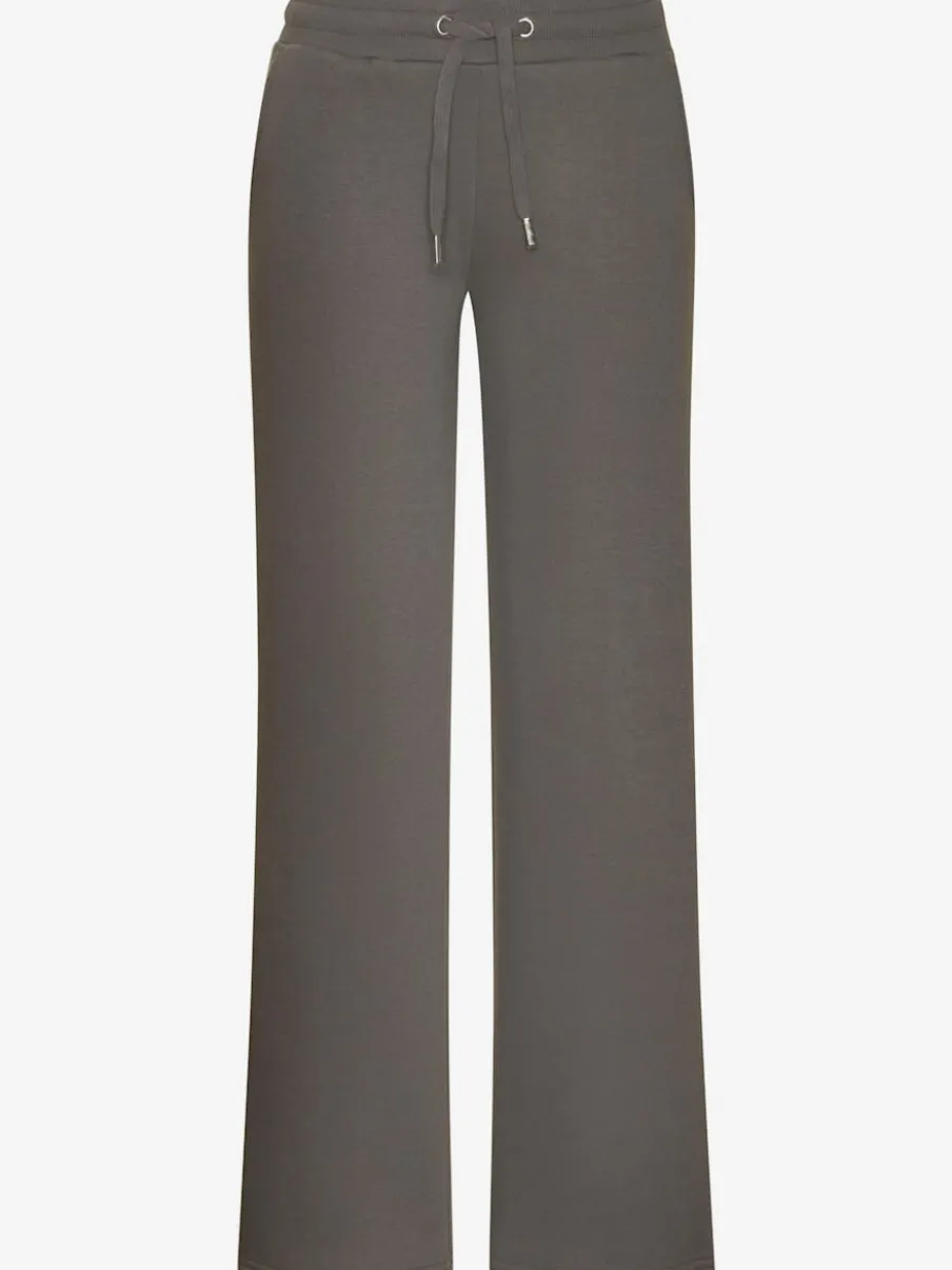 Pantalon molletonné à jambes larges avec poches latérales et coulisse