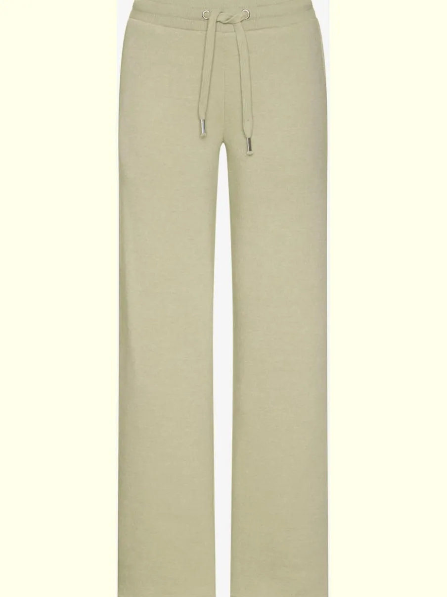 Pantalon molletonné à jambes larges avec poches latérales et coulisse