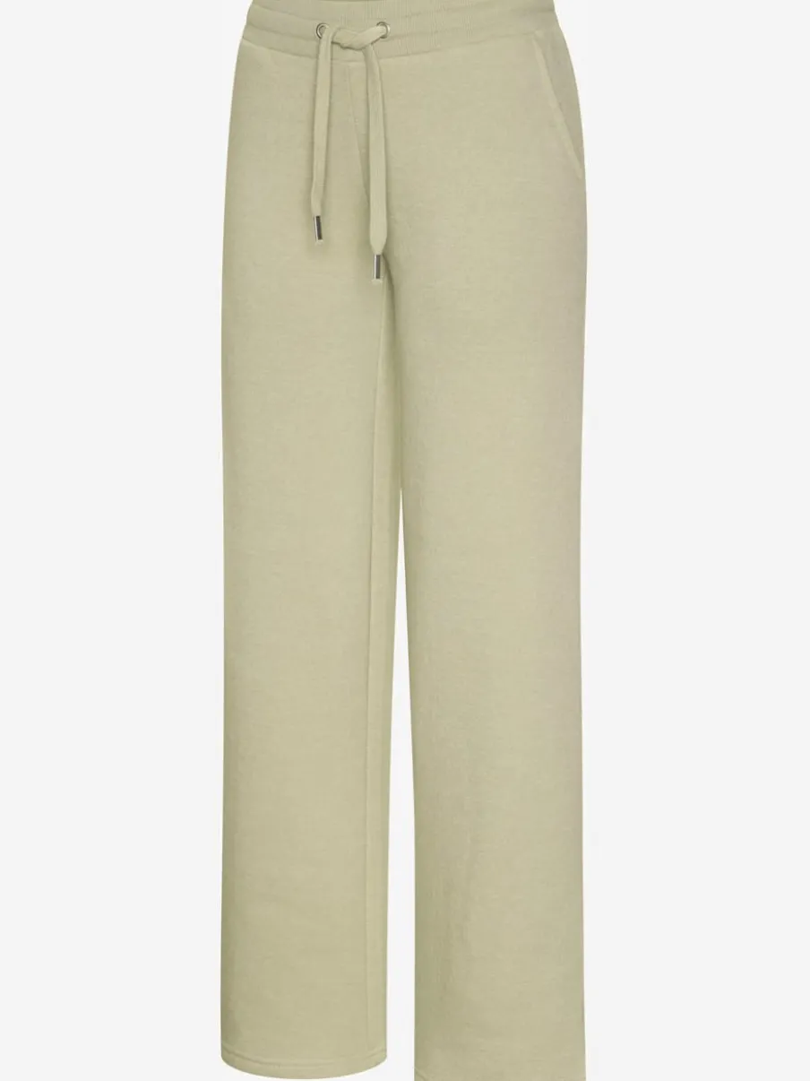 Pantalon molletonné à jambes larges avec poches latérales et coulisse