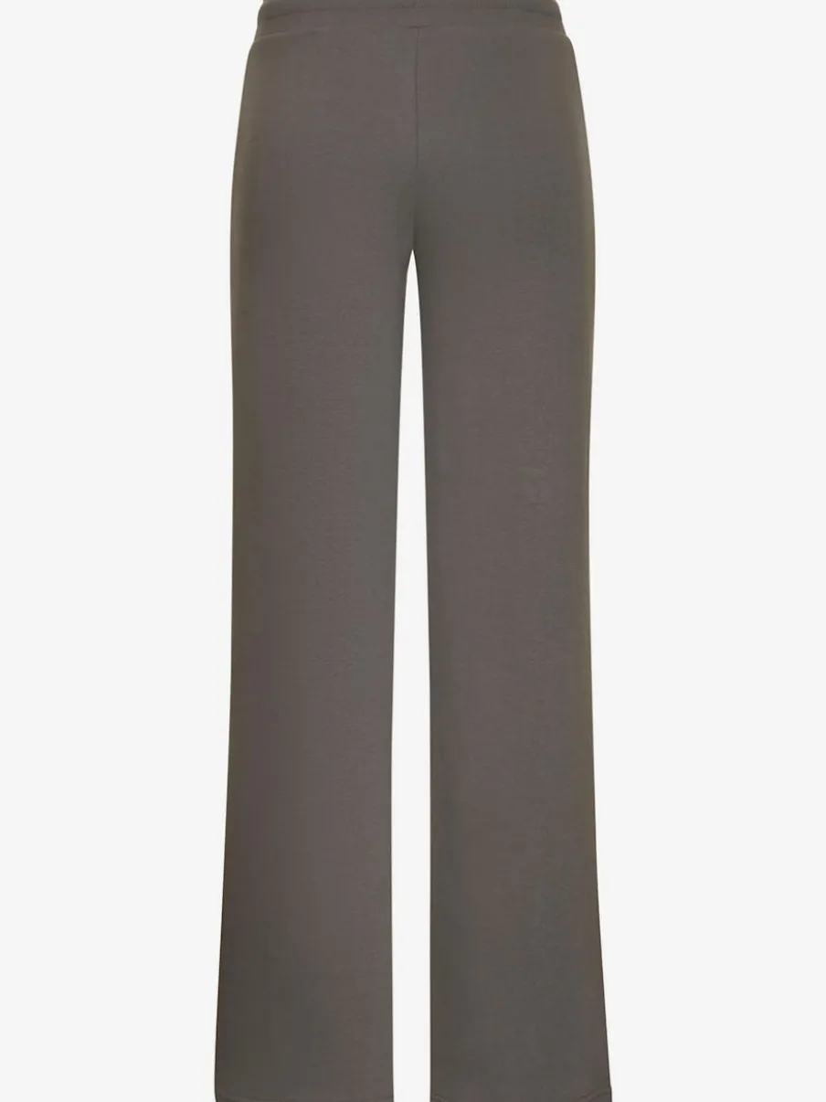 Pantalon molletonné à jambes larges avec poches latérales et coulisse