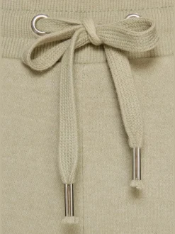 Pantalon molletonné à jambes larges avec poches latérales et coulisse
