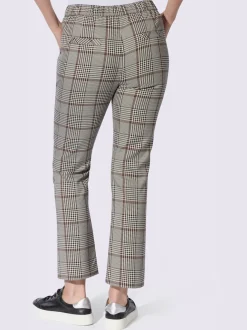 Pantalon motif carreaux prince de galles classique