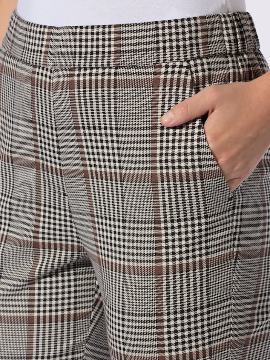 Pantalon motif carreaux prince de galles classique