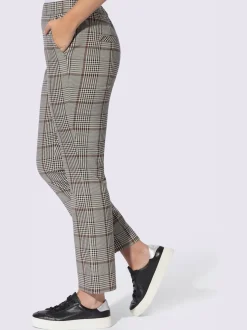 Pantalon motif carreaux prince de galles classique