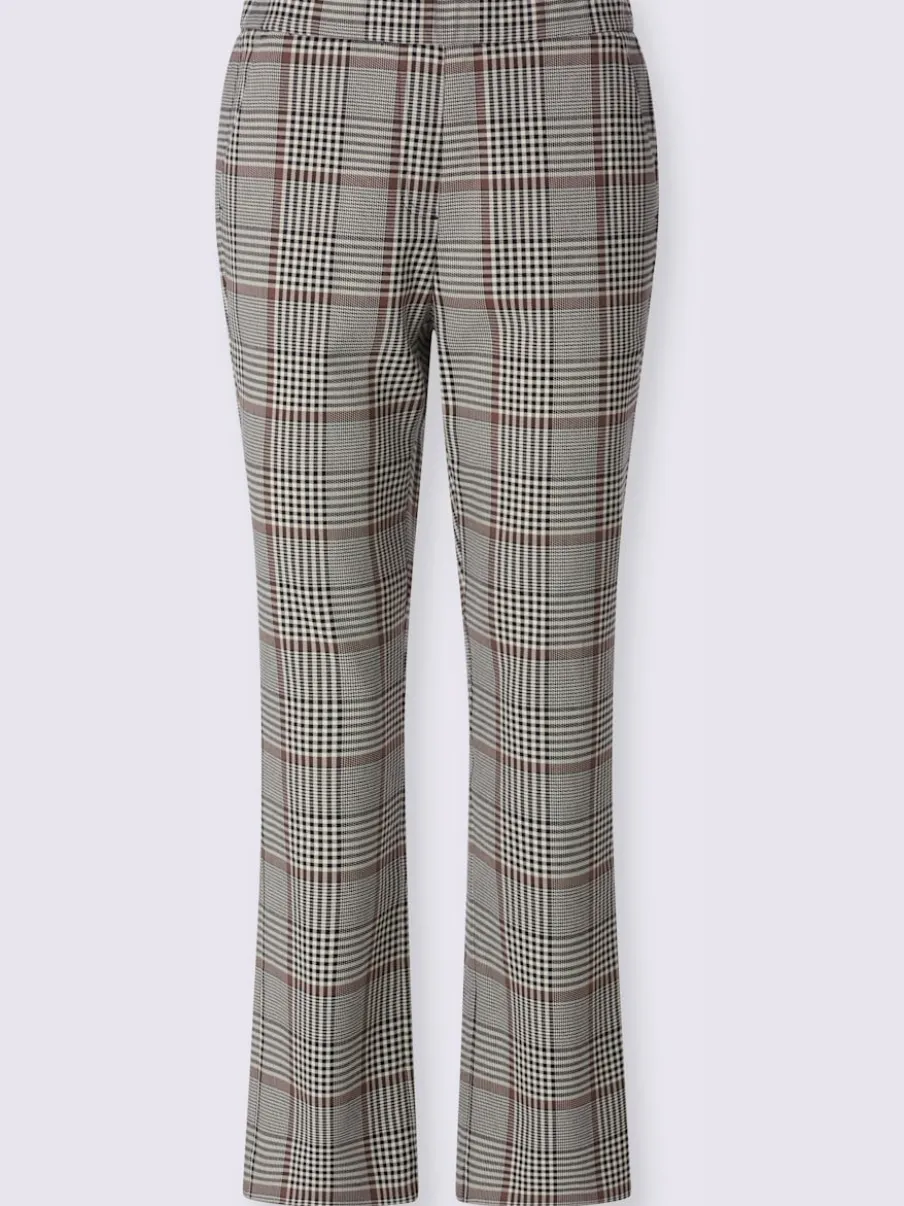 Pantalon motif carreaux prince de galles classique