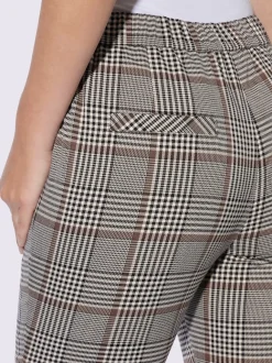 Pantalon motif carreaux prince de galles classique