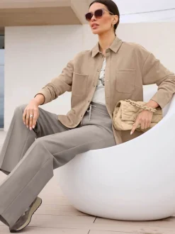 Pantalon motif sergé chevron