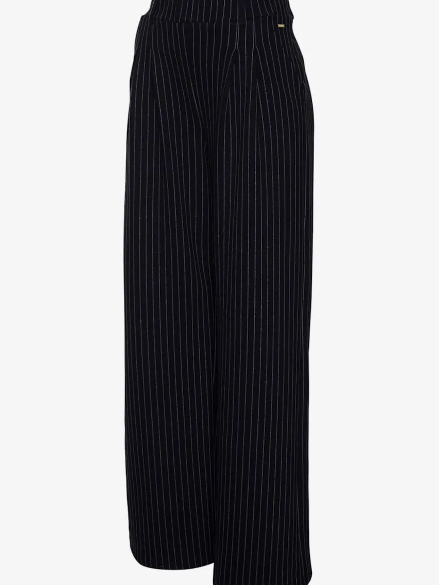 Pantalon à motifs à jambes larges et taille haute