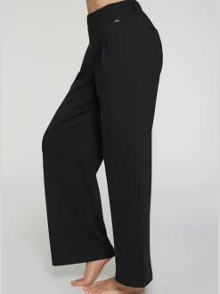 Pantalon à motifs à jambes larges et taille haute
