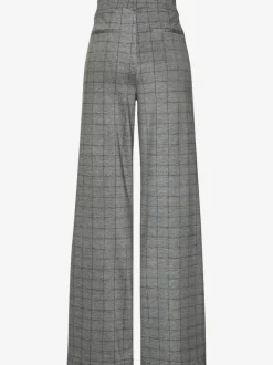 Pantalon à motifs à jambes larges et taille haute