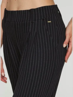Pantalon à motifs à jambes larges et taille haute