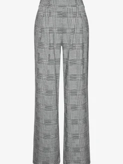 Pantalon à motifs à jambes larges et taille haute