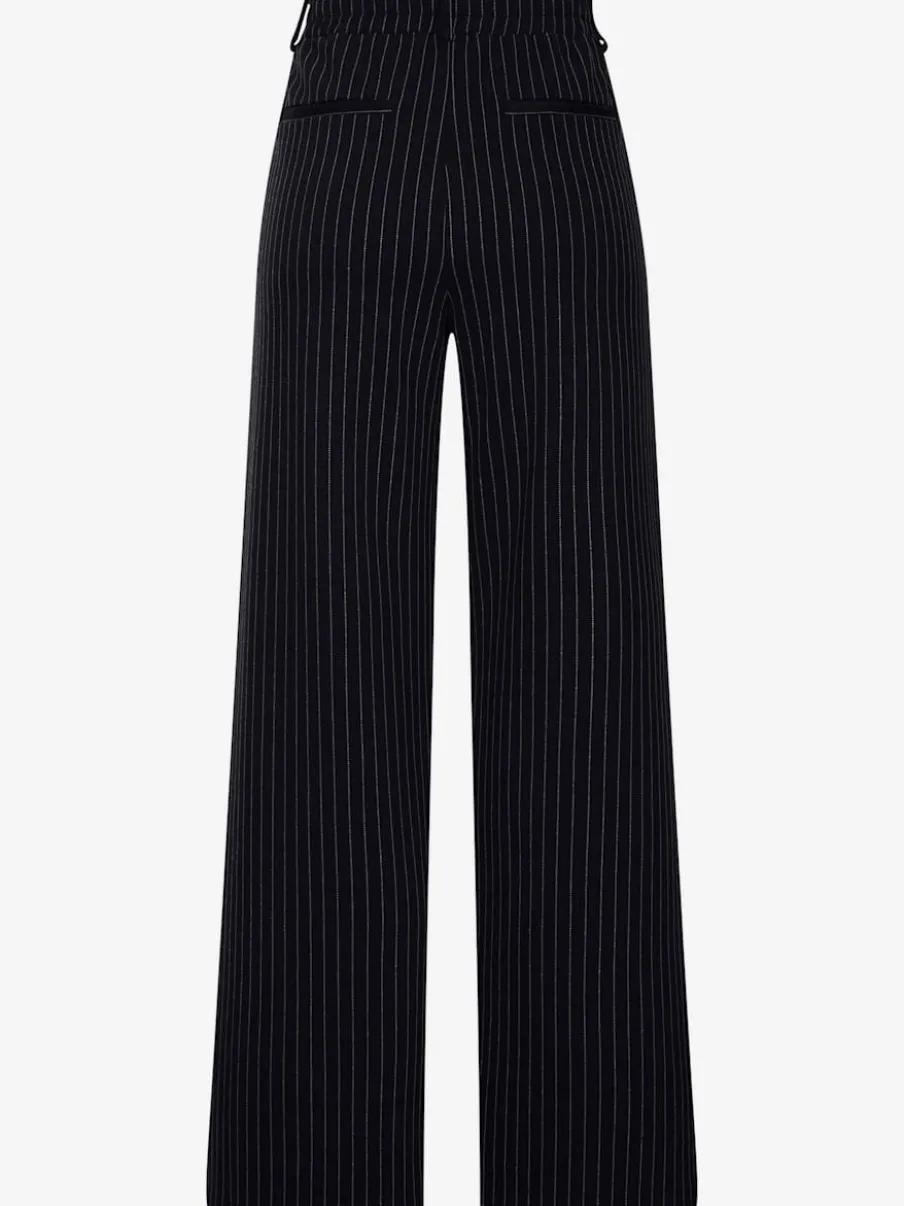 Pantalon à motifs à jambes larges et taille haute