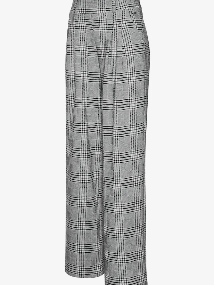 Pantalon à motifs à jambes larges et taille haute