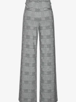 Pantalon à motifs à jambes larges et taille haute