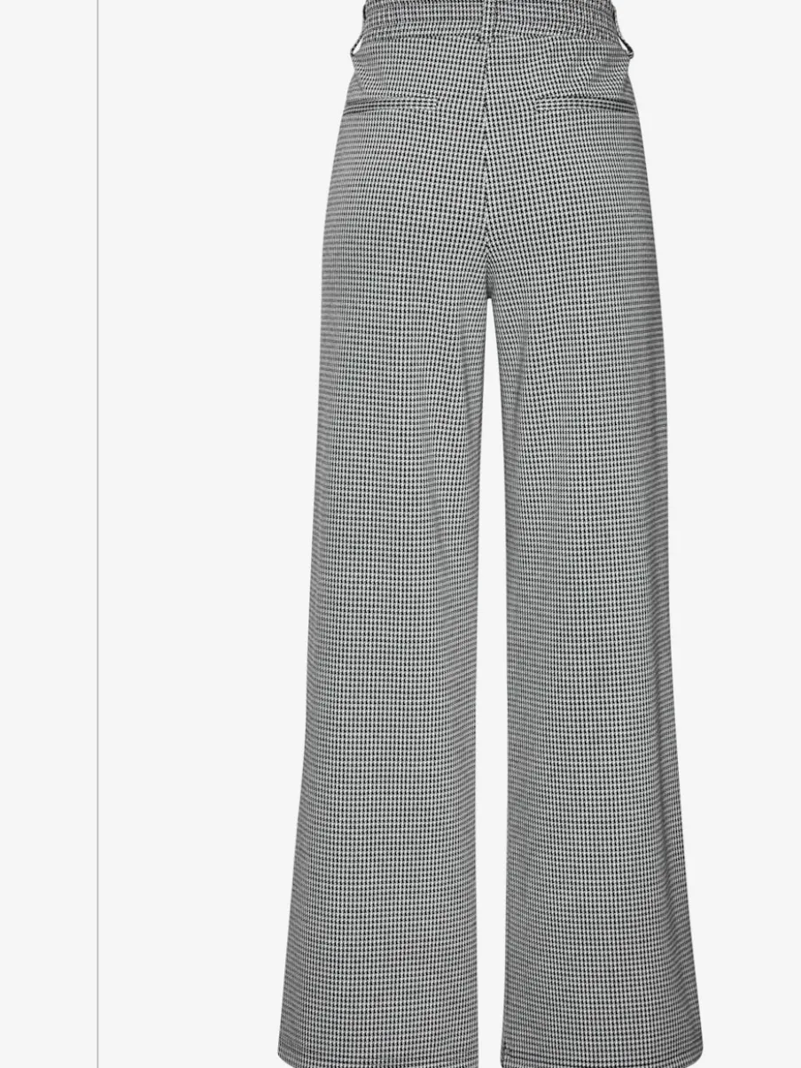 Pantalon à motifs à jambes larges et taille haute