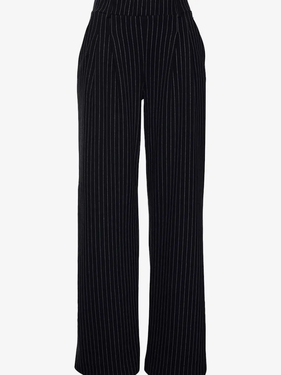 Pantalon à motifs à jambes larges et taille haute